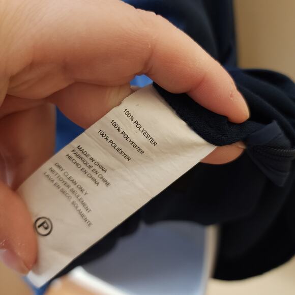 Marissa Webb Satin One Shoulder Tie Sash Dress in Navy Size 4 DAMAGED - Picture 11 of 12